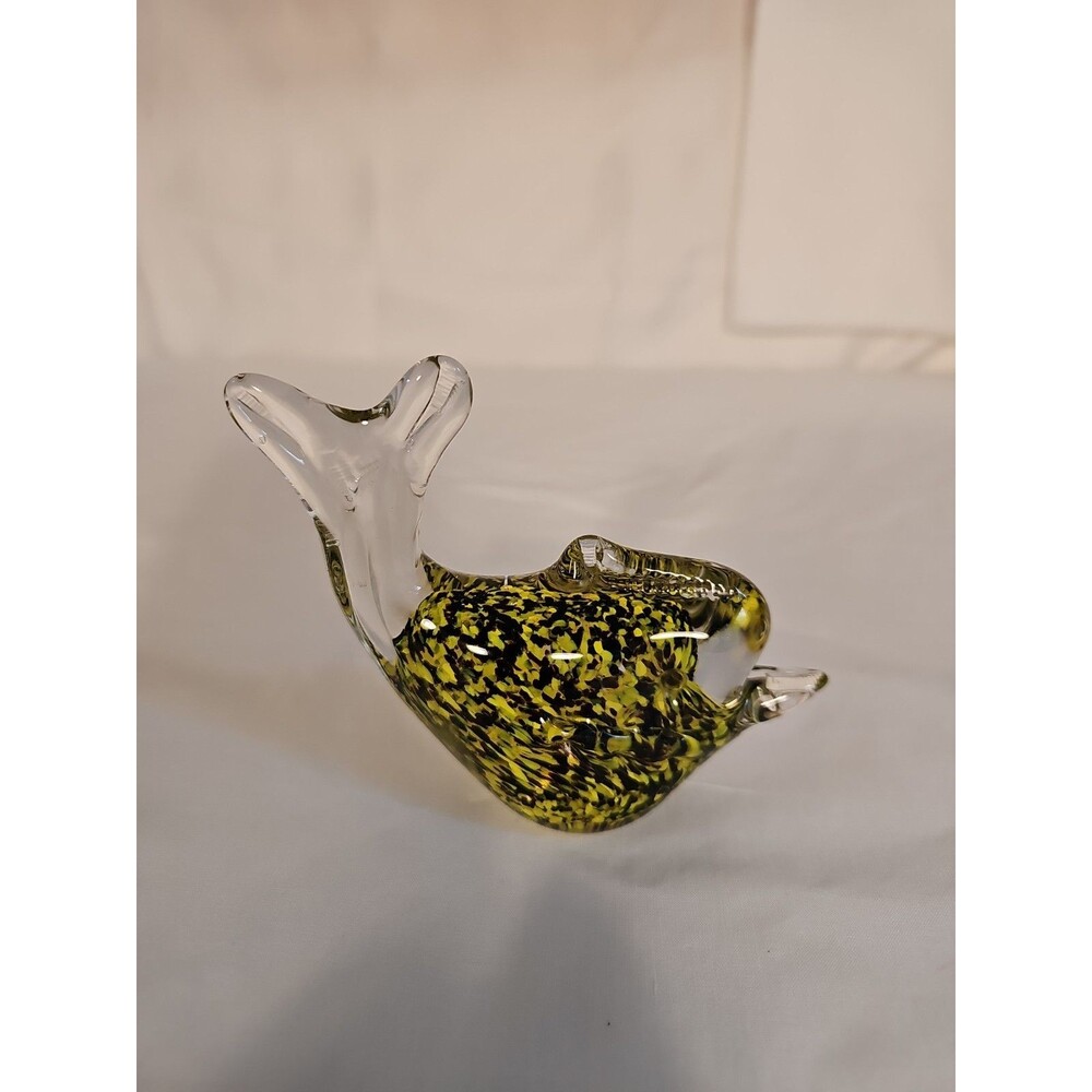 Art Hand blown Glass Fish Paperweight/ Sculpture